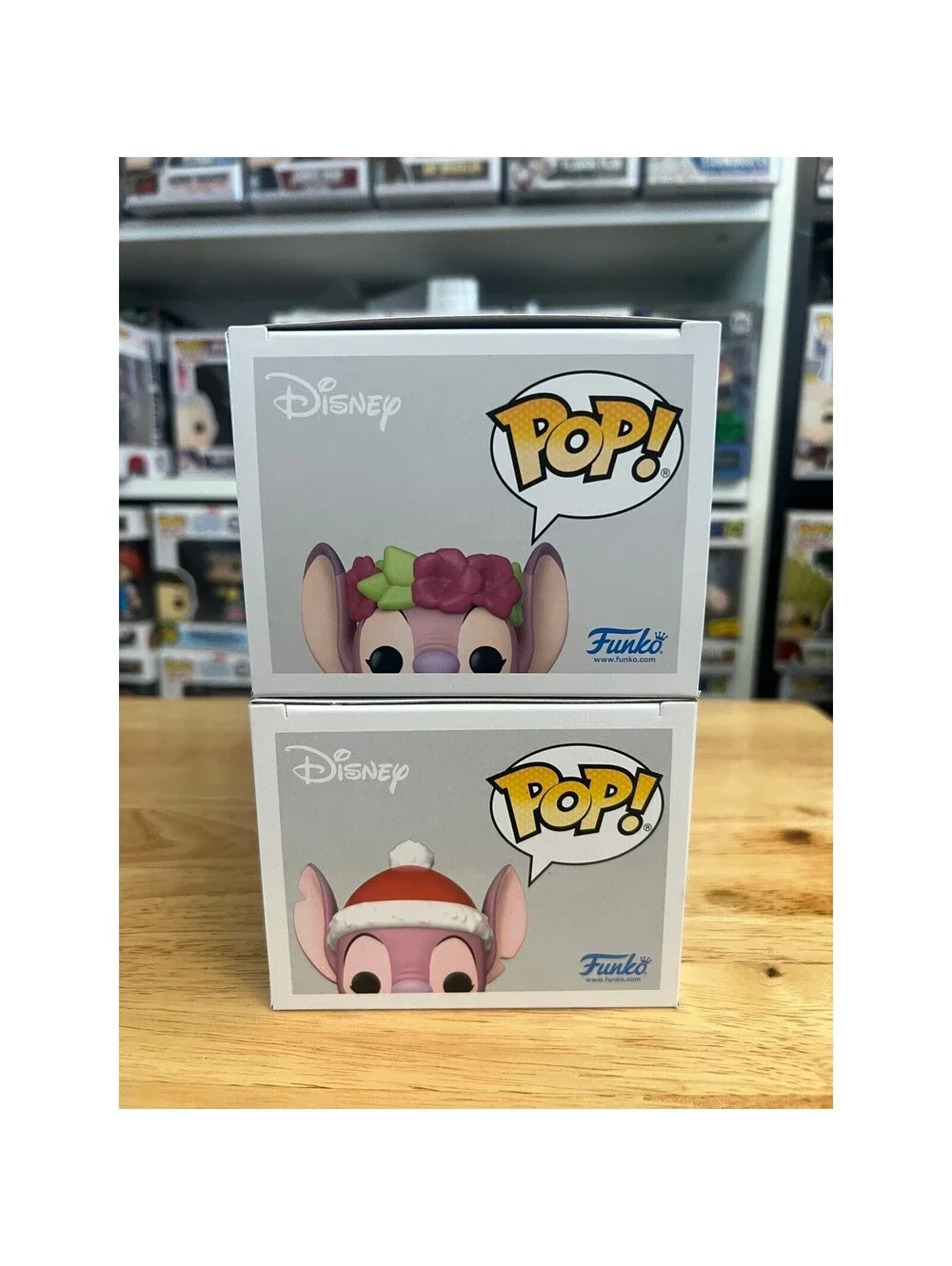 2 Angel Funko Pops EXCLUSIVE w/ Lights & Luau #1505 #1568 Lilo & Stitch Disney